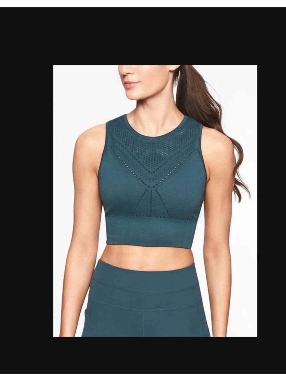 Athleta Trophy Seamless Workout Bralette Abyss Size Small